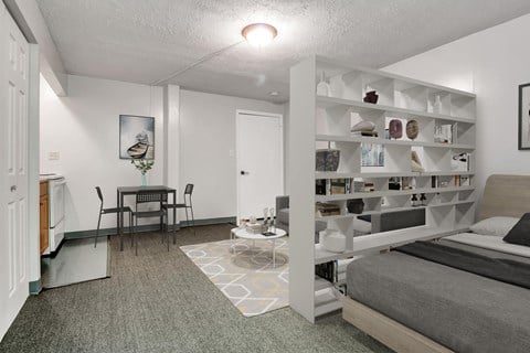 Floor plan for studio, 1 bath, 225 sqft